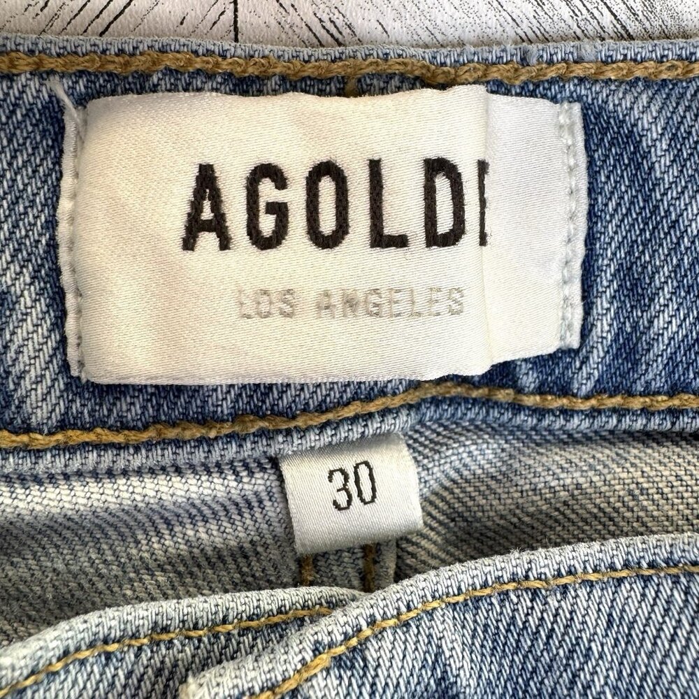Agolde Jeans Sophie Womens Size 30 Mid Rise Ankle Blue Denim Distressed Skinny - Picture 3 of 7
